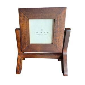Pottery Barn Dark Wood Easel Frame 3"x3" New Made in Thailand